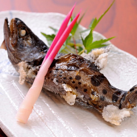 山女の塩焼き